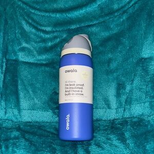 Owala Blue Insulated Water Bottle with Built-in Straw